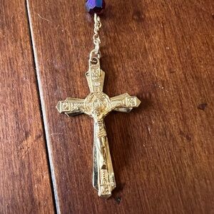 Handmade cross necklace.